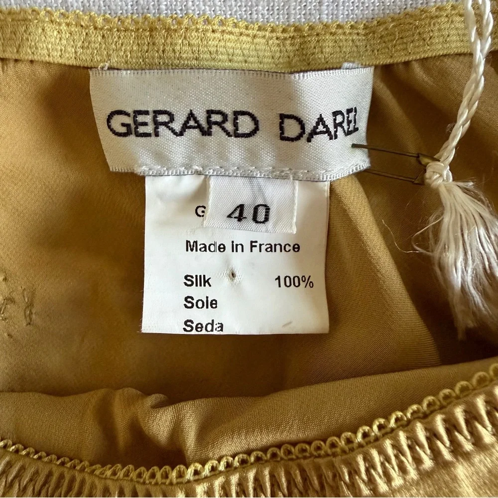 Gerard Darel Skirt Womens 40 US M 8/10 Silk Sequin Floral A-Line Party Cocktail